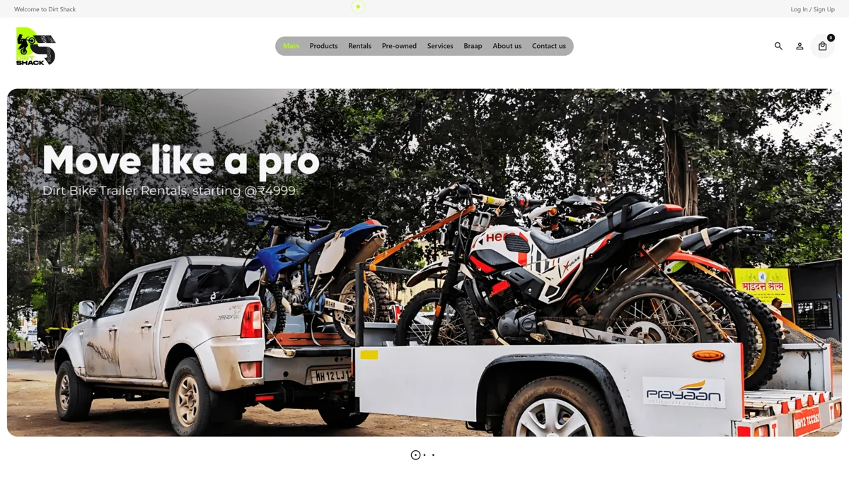 Dirt Shack - Premium Off-road Gear E-commerce Store