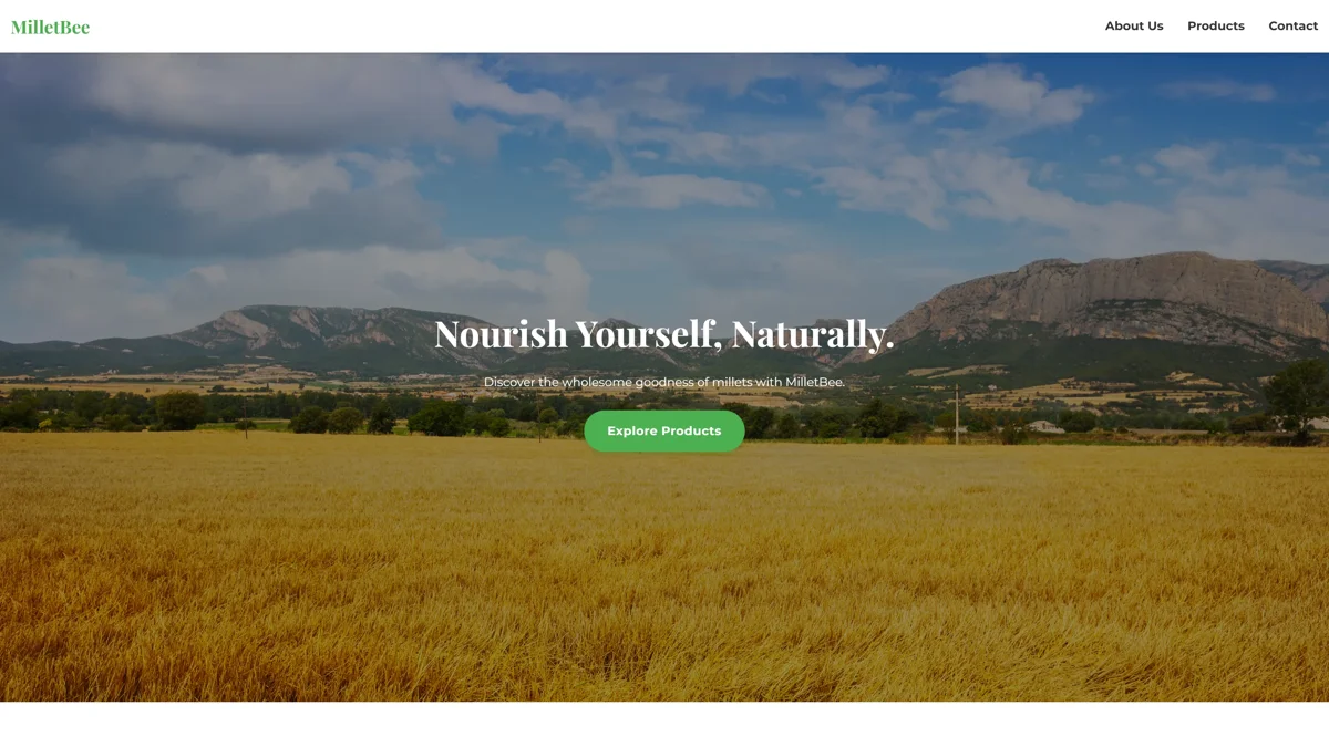 Millet Bee - Organic Millet Products E-commerce Store